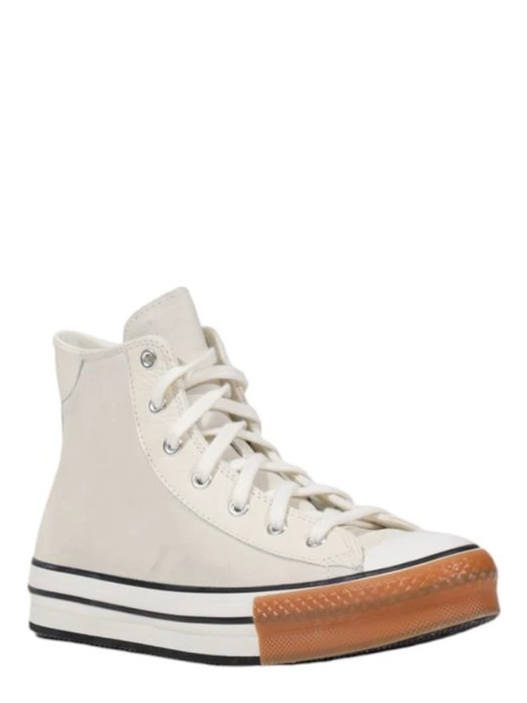 Cream Leather High Top Sneakers alternative