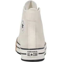 Cream Leather High Top Sneakers