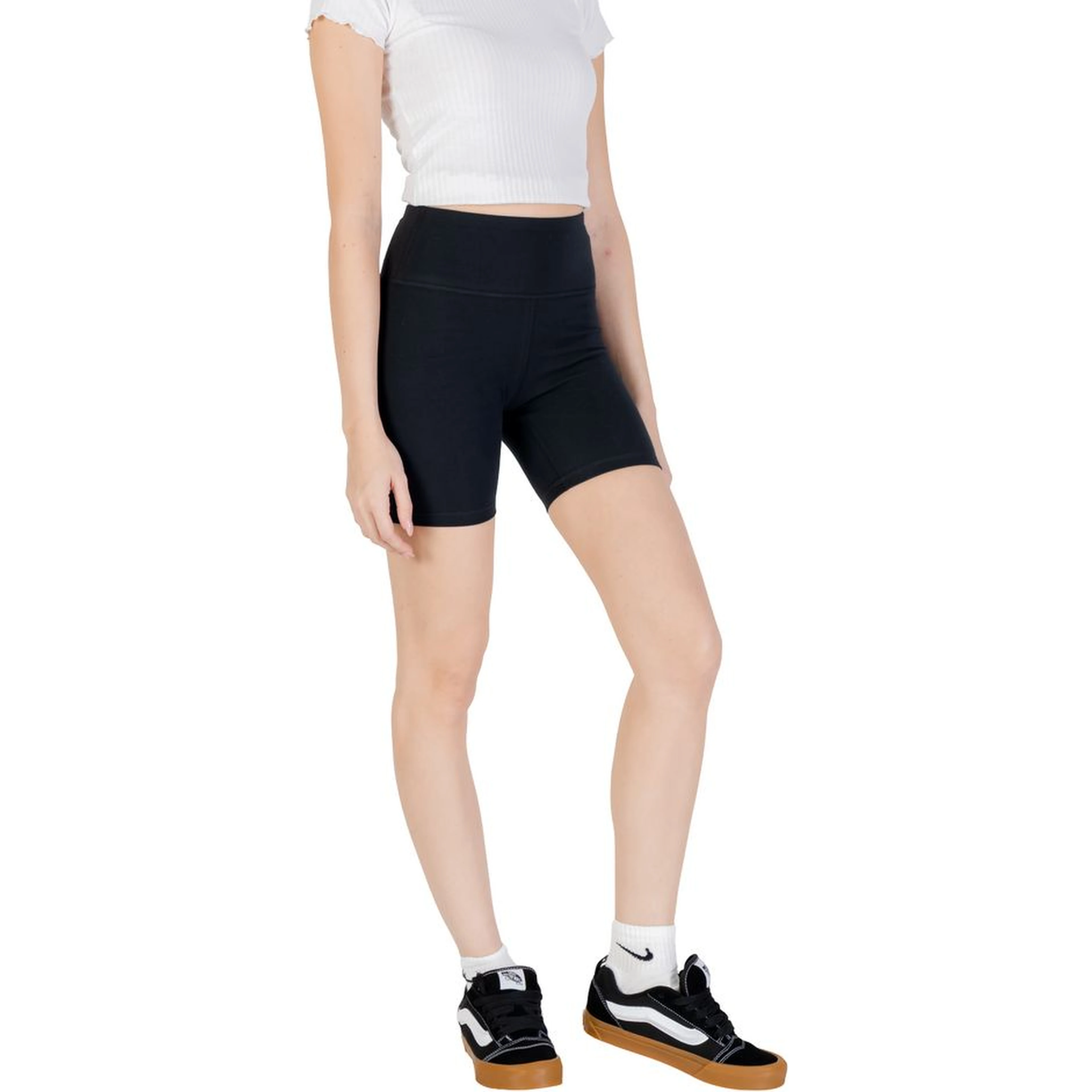 Black Cotton Bermuda Shorts