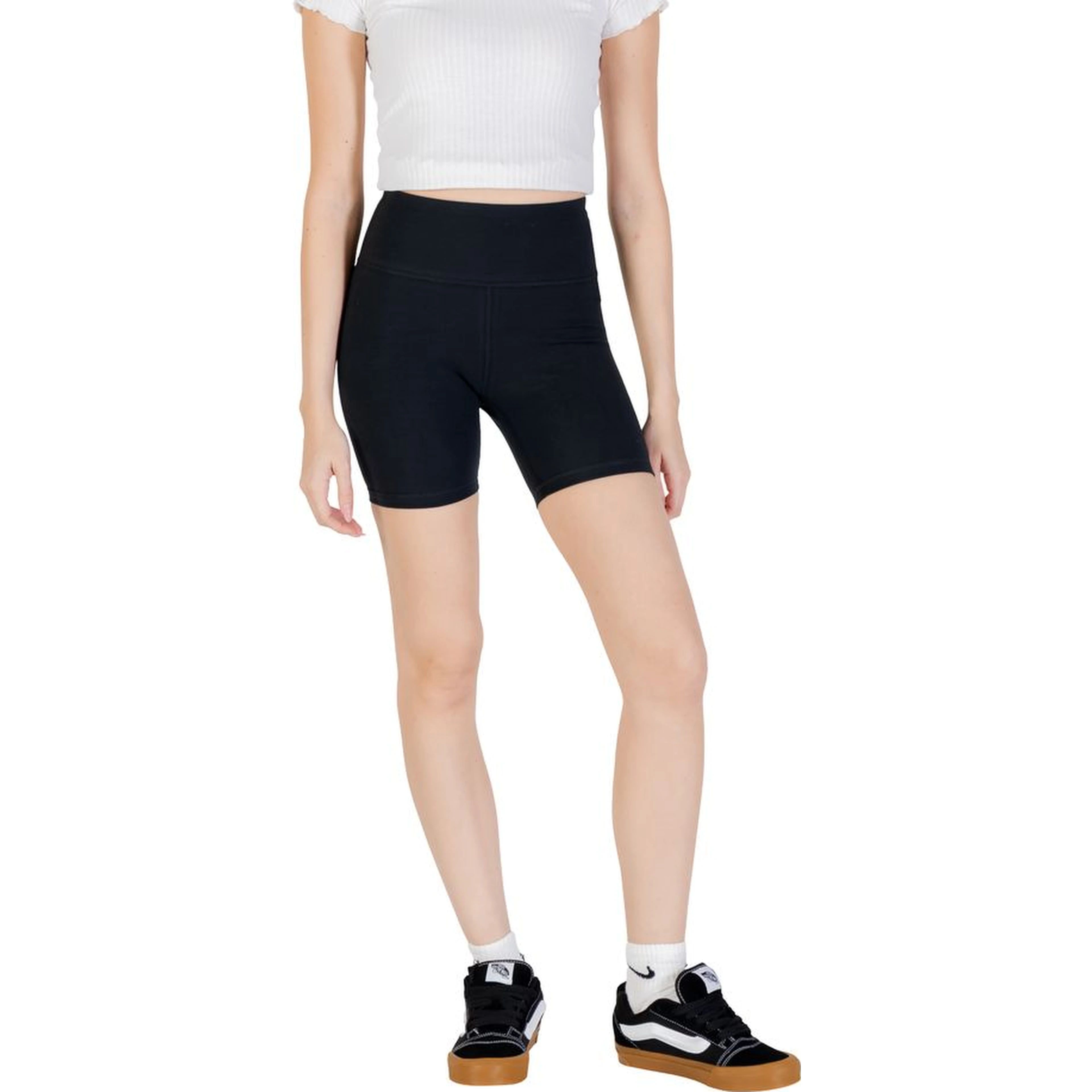 Black Cotton Bermuda Shorts