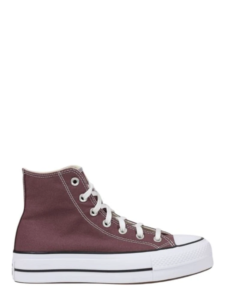 Purple Fabric Platform Sneakers