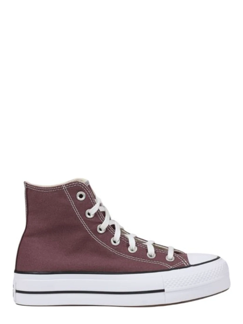 Purple Fabric Platform Sneakers