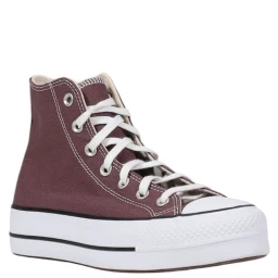 Purple Fabric Platform Sneakers