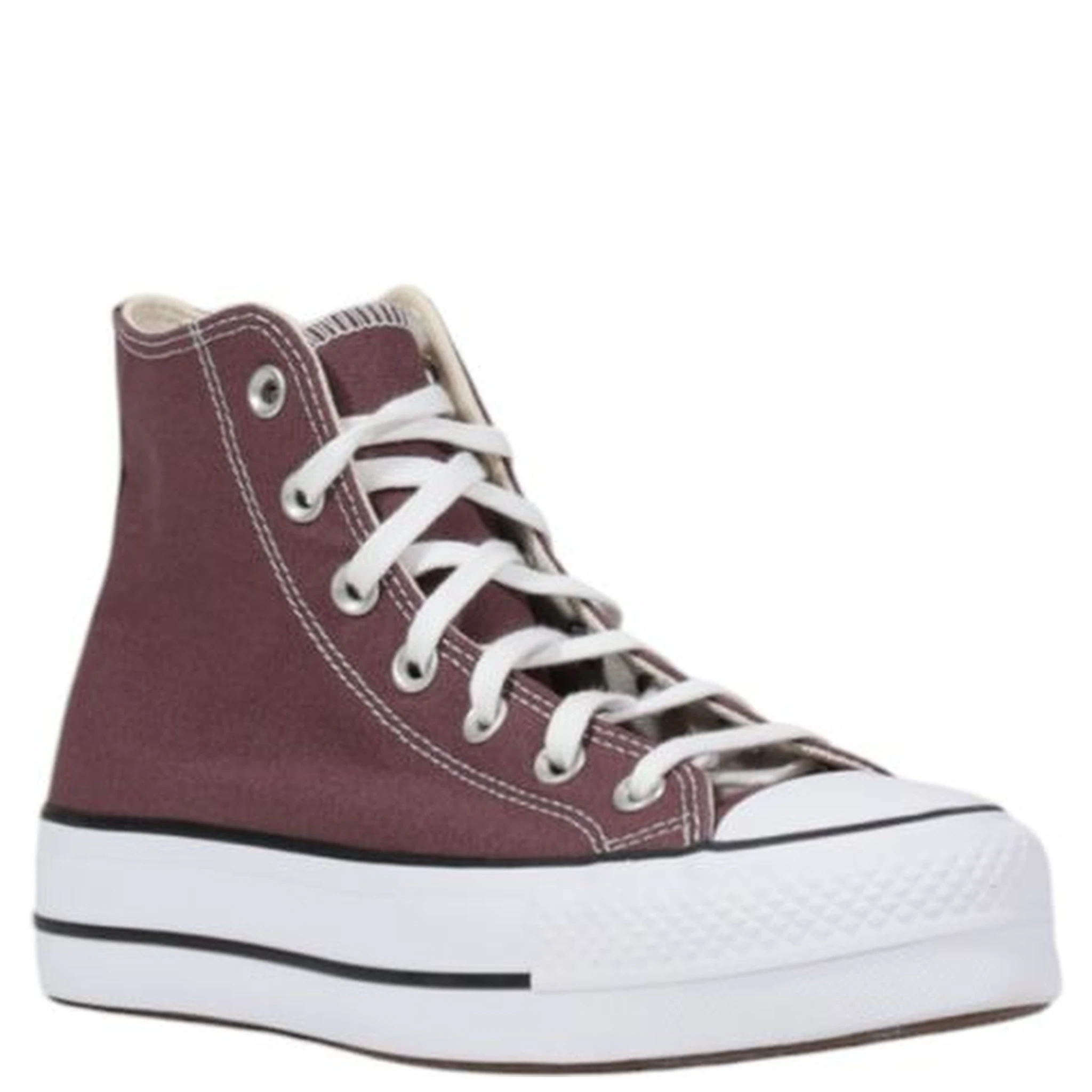 Purple Fabric Platform Sneakers