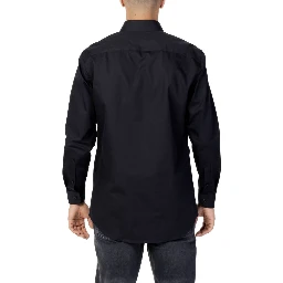 Black Cotton Dress Shirt
