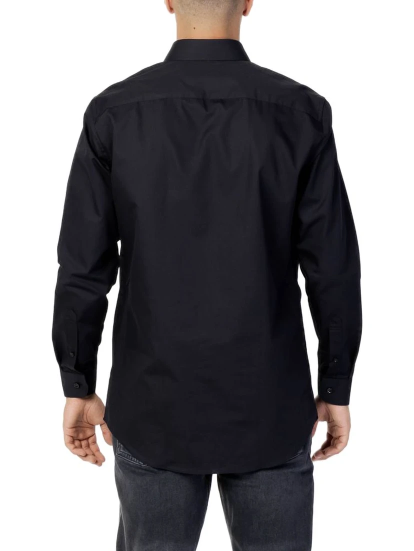 Black Cotton Dress Shirt