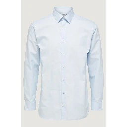 Blue Cotton Dress Shirt