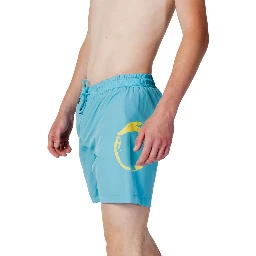 Blue Polyester Swim Shorts