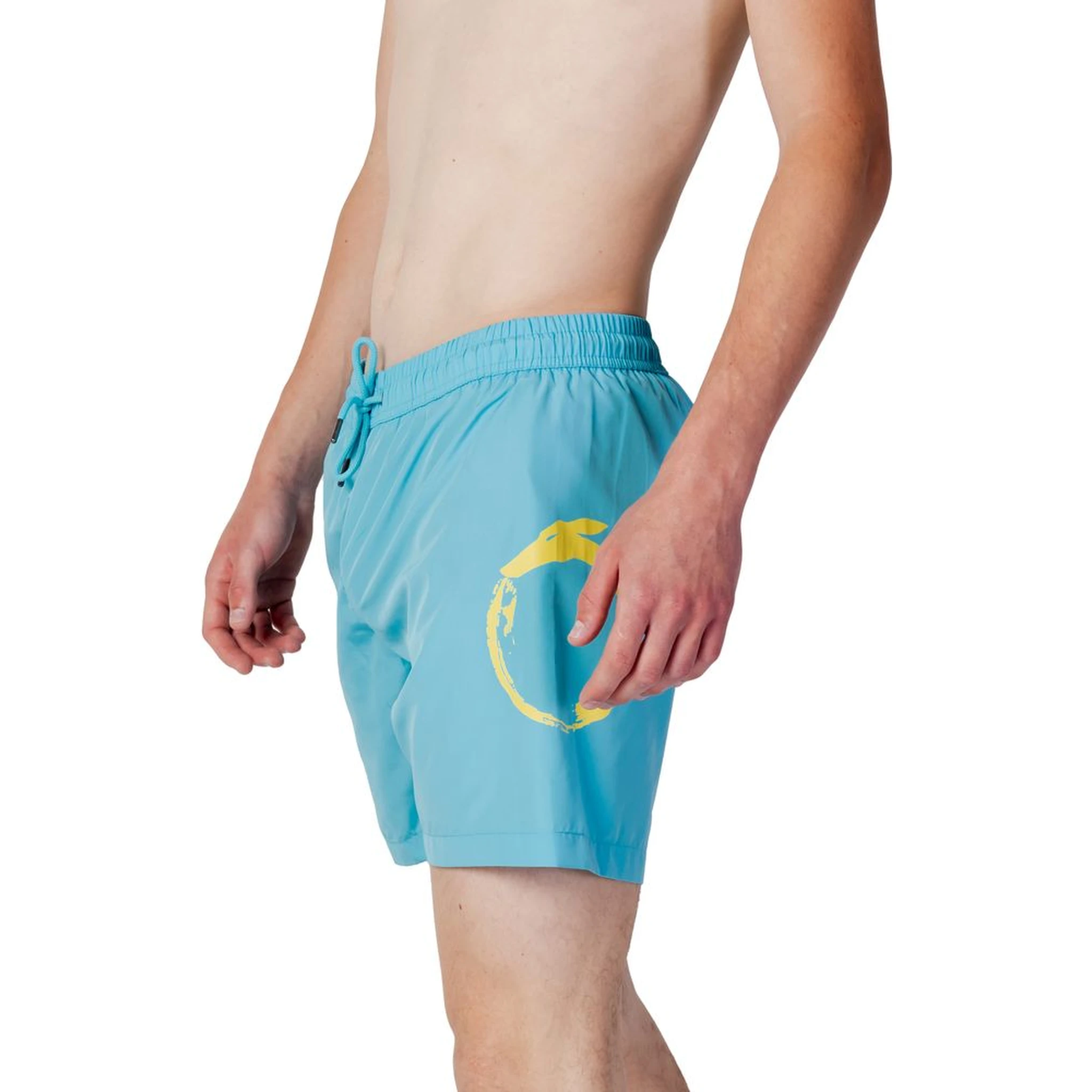 Blue Polyester Swim Shorts