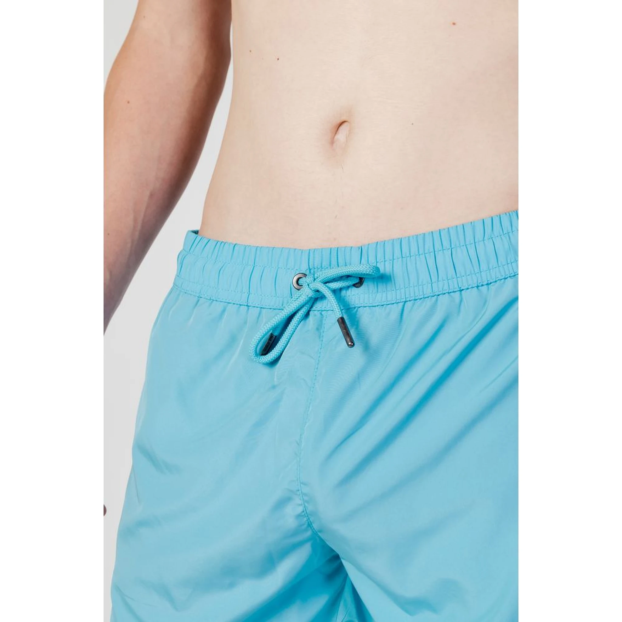 Blue Polyester Swim Shorts