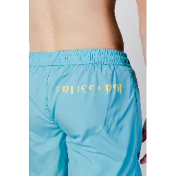 Blue Polyester Swim Shorts