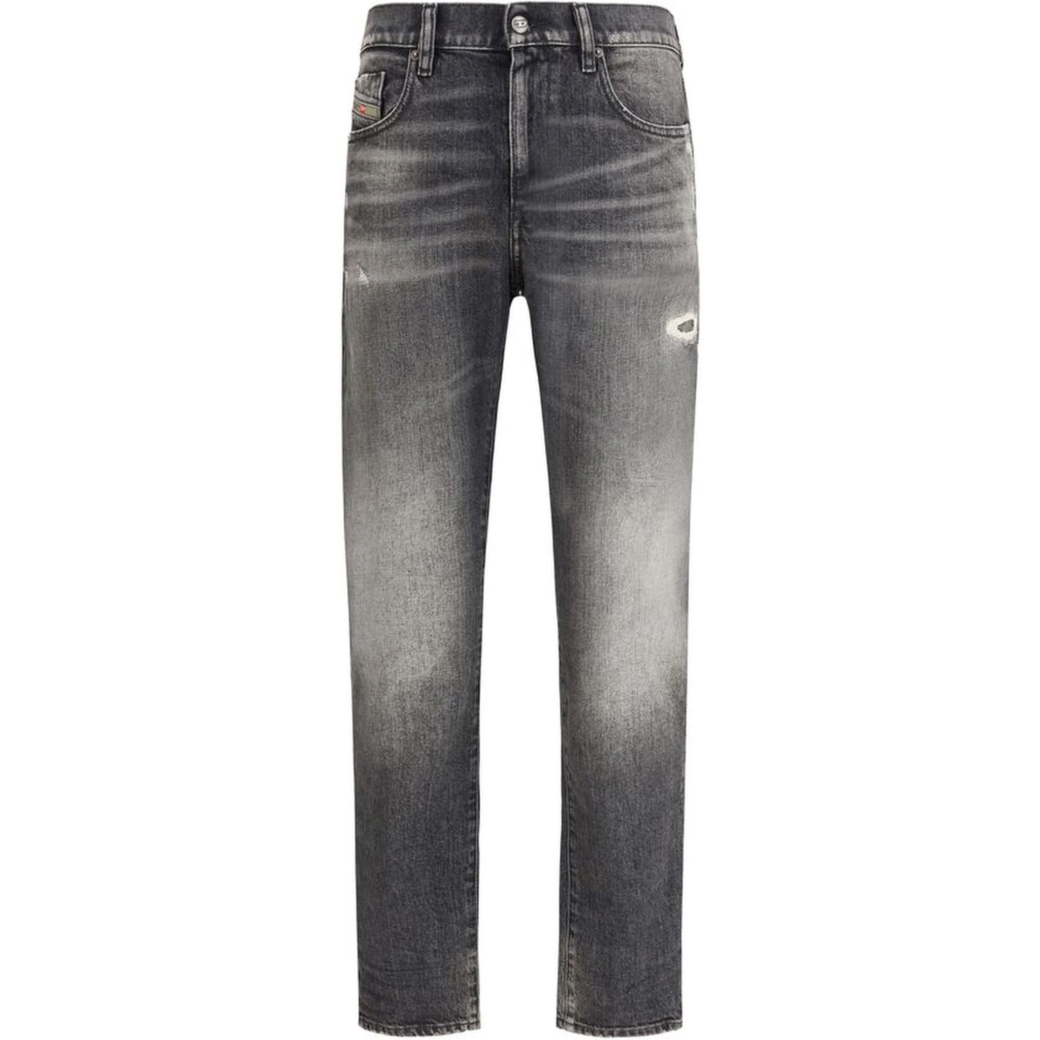 بنطلون جينز رمادي من القطن بقصة مريحة