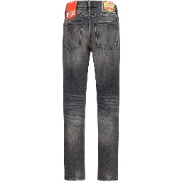 بنطلون جينز رمادي من القطن بقصة مريحة