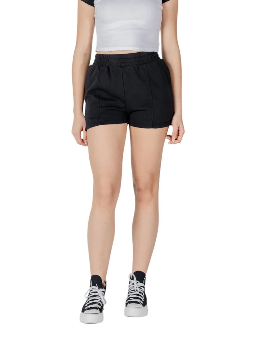 Black Cotton Bermuda Shorts