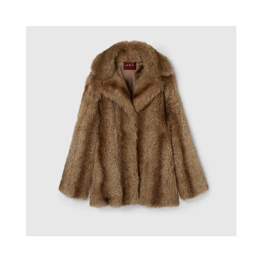Degradé shearling coat