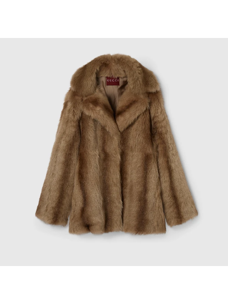 Degradé shearling coat