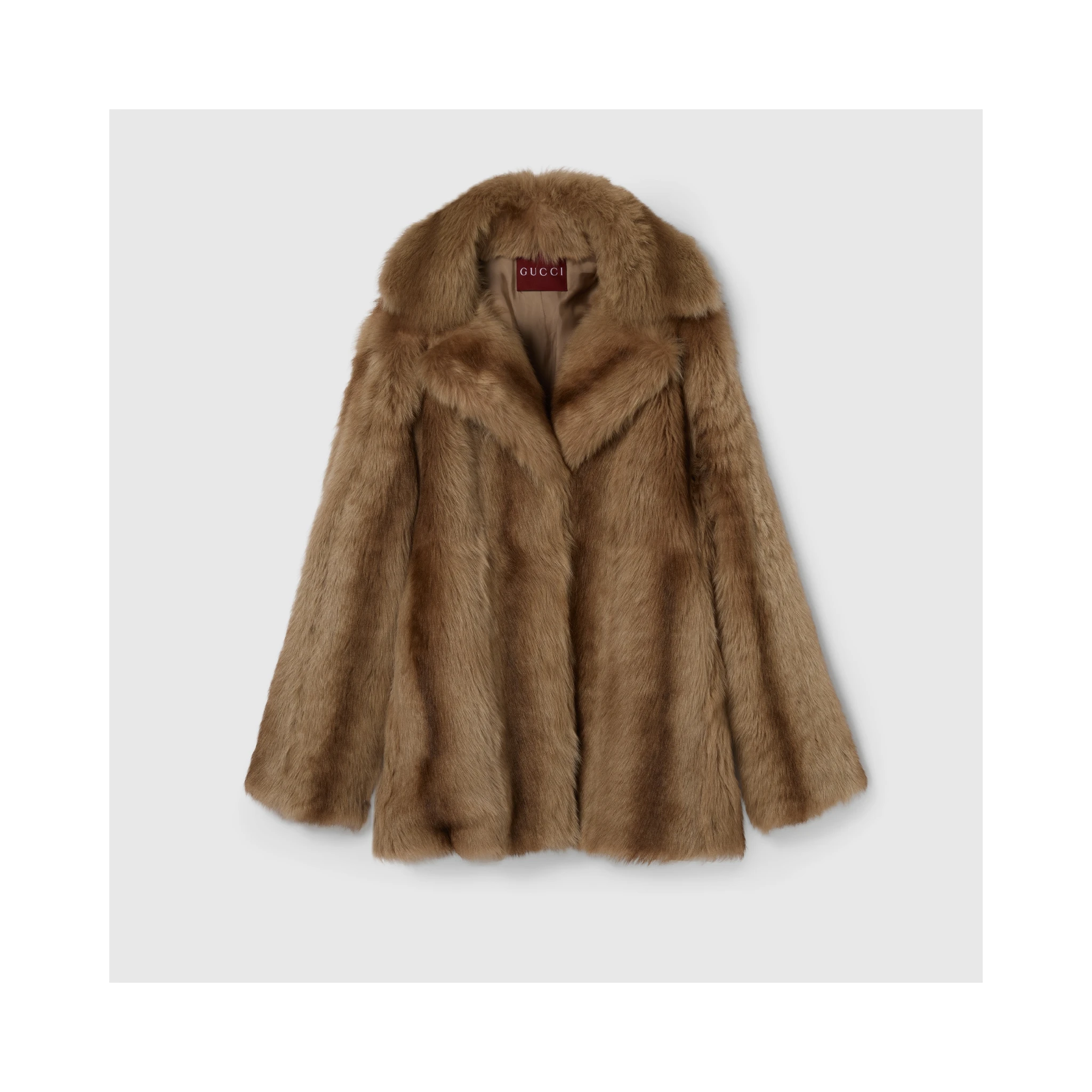 Degradé shearling coat