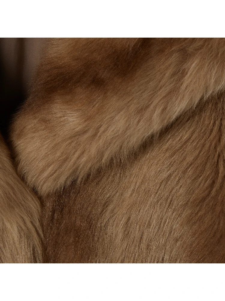 Degradé shearling coat alternative