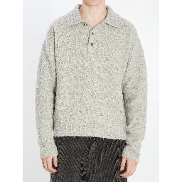 Polo in alpaca and wool