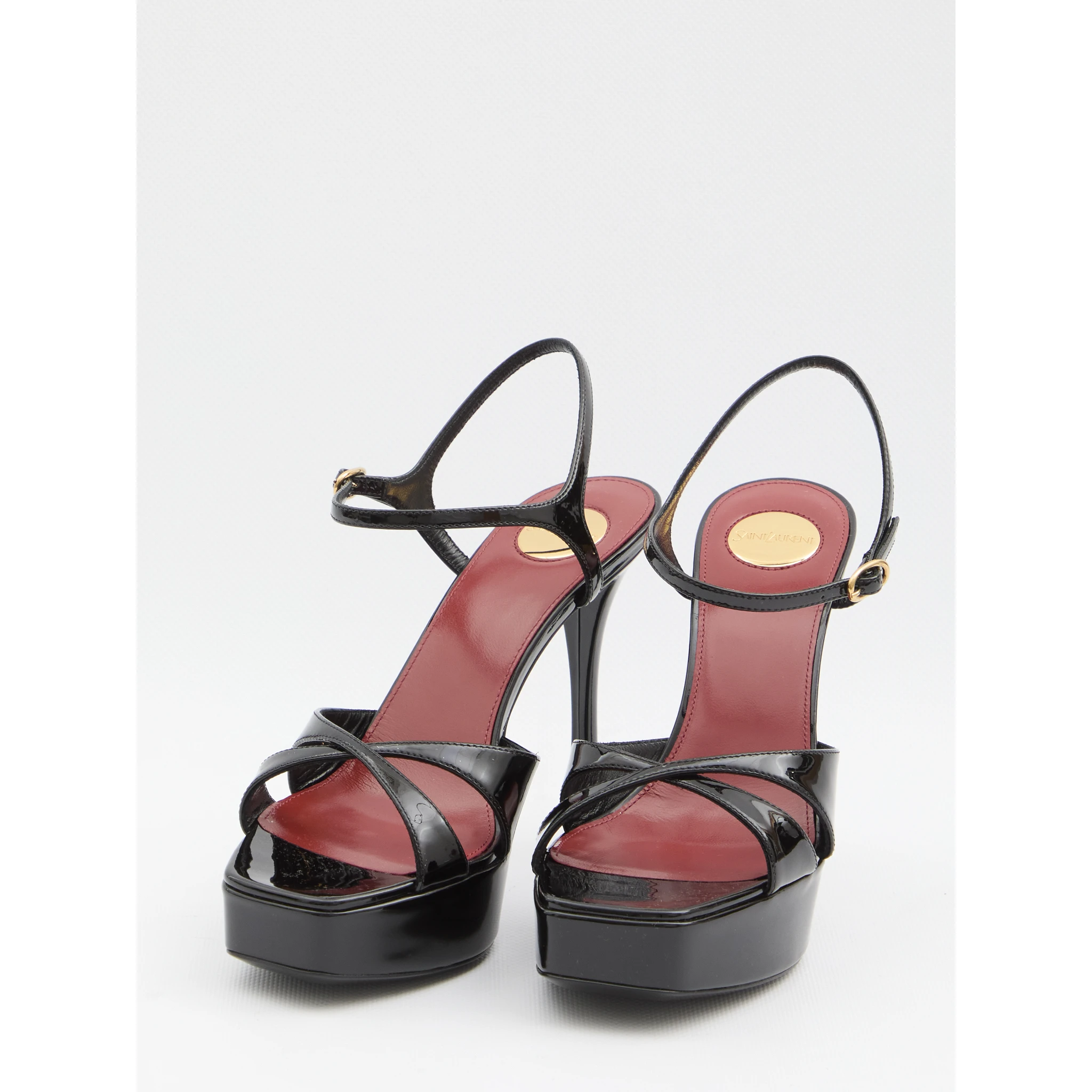 Black leather sandals