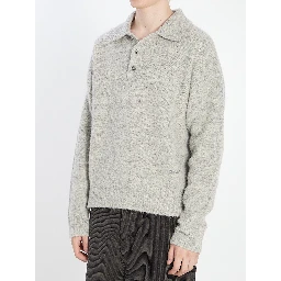 Polo in alpaca and wool