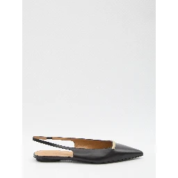 Leather slingback ballerinas