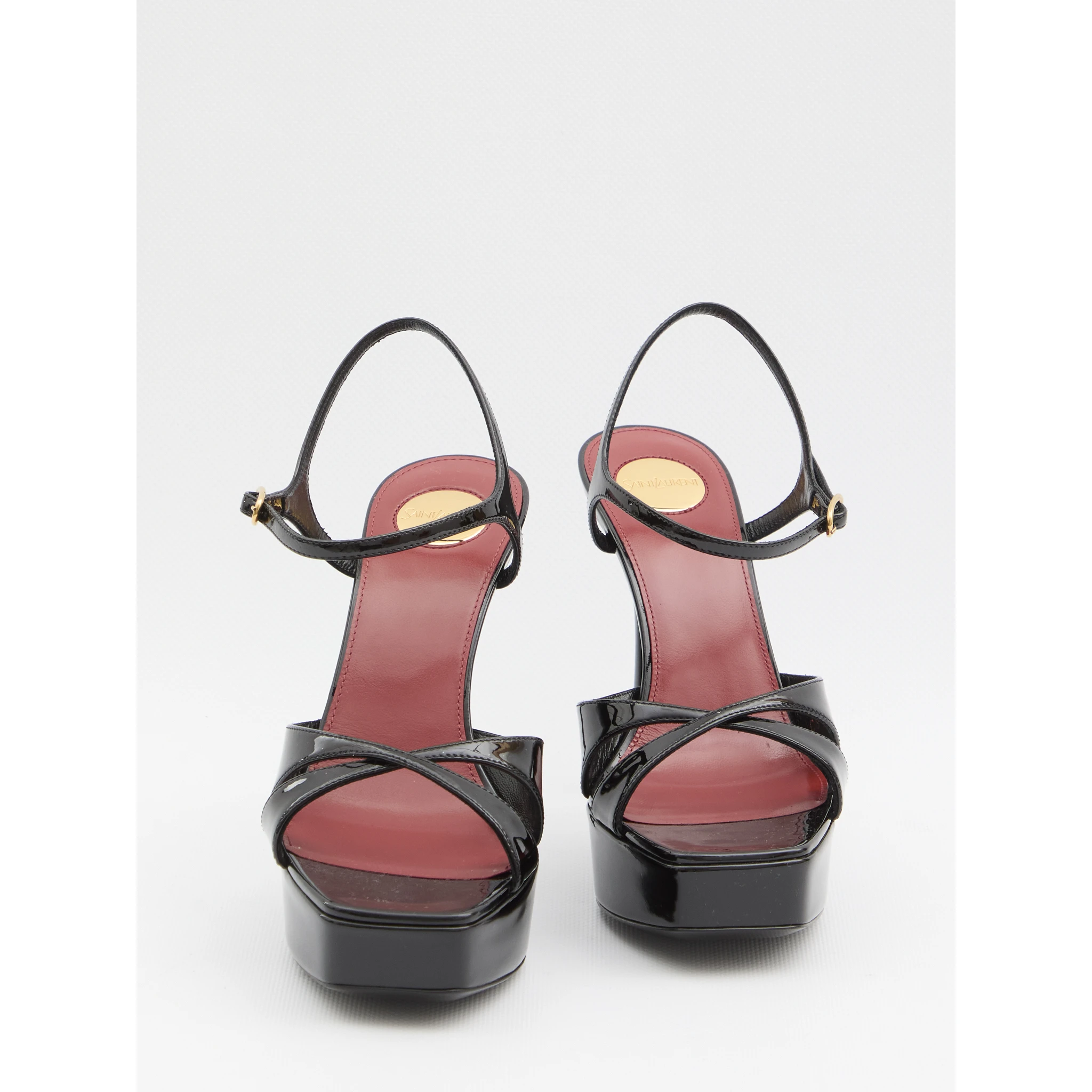 Black leather sandals