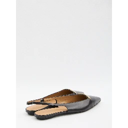 Leather slingback ballerinas