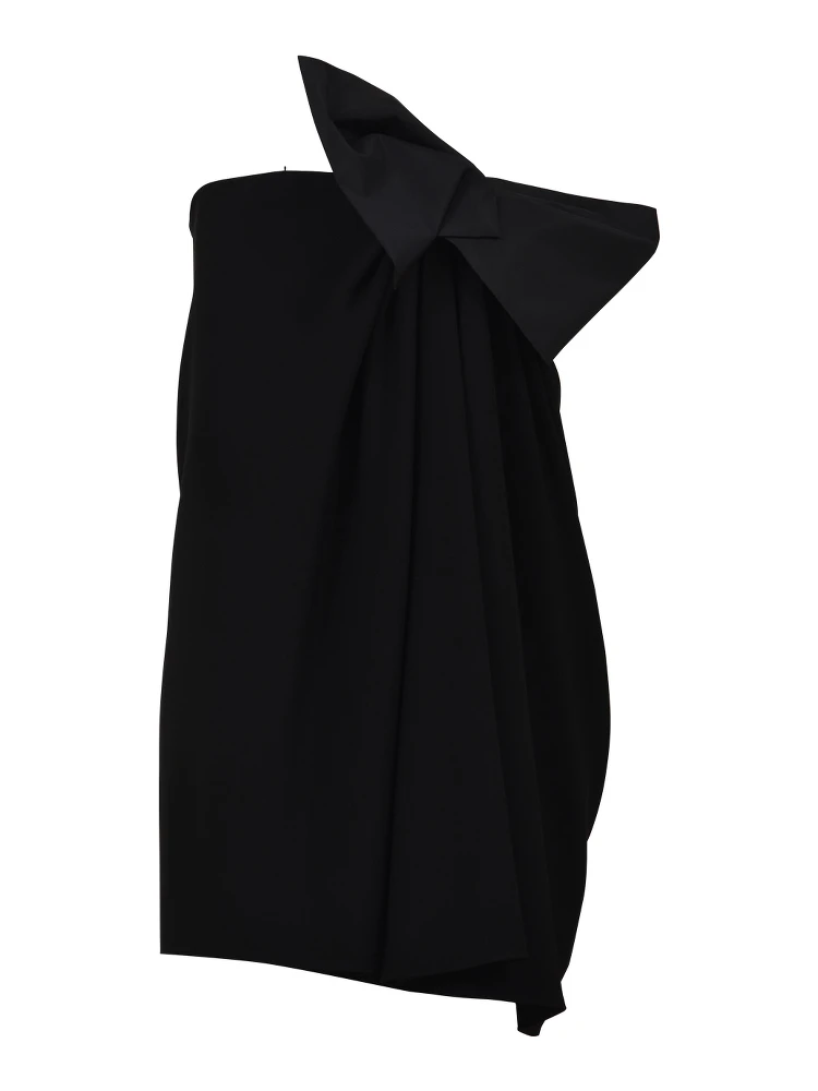 Mini Black Dress with Bow