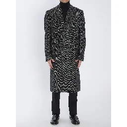 Double-breasted wool coat