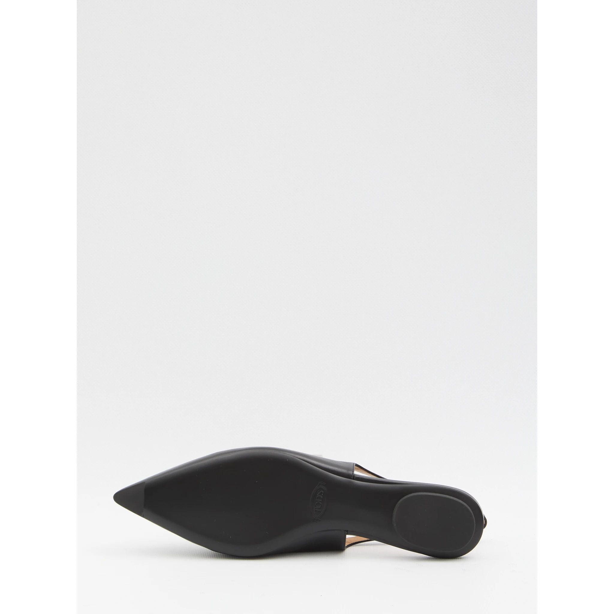 Leather slingback ballerinas