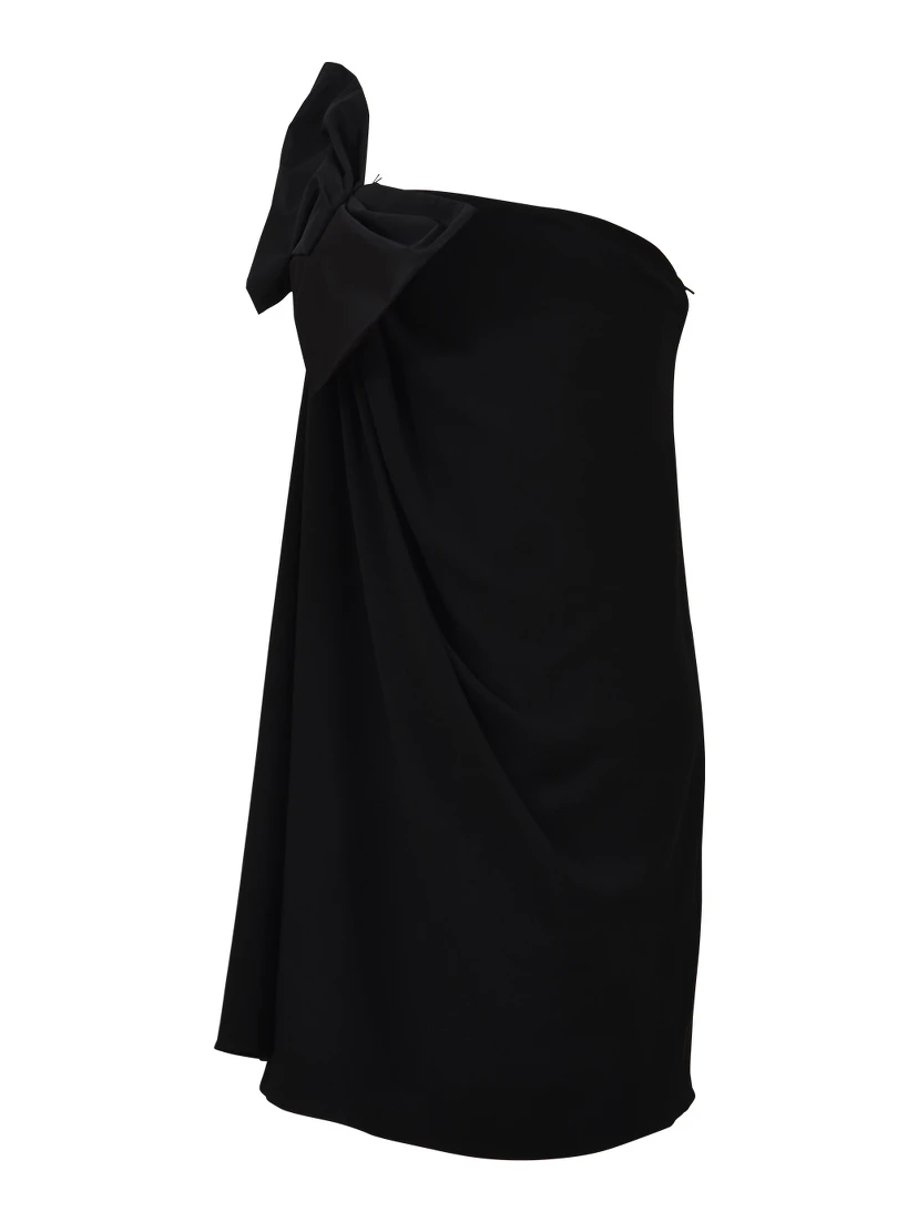 Mini Black Dress with Bow