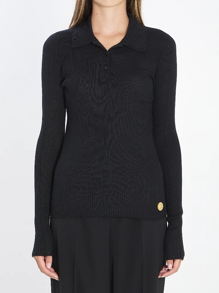 Long-sleeve polo shirt