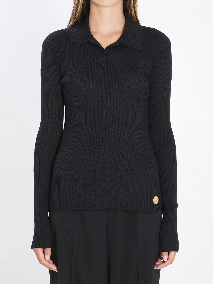 Long-sleeve polo shirt