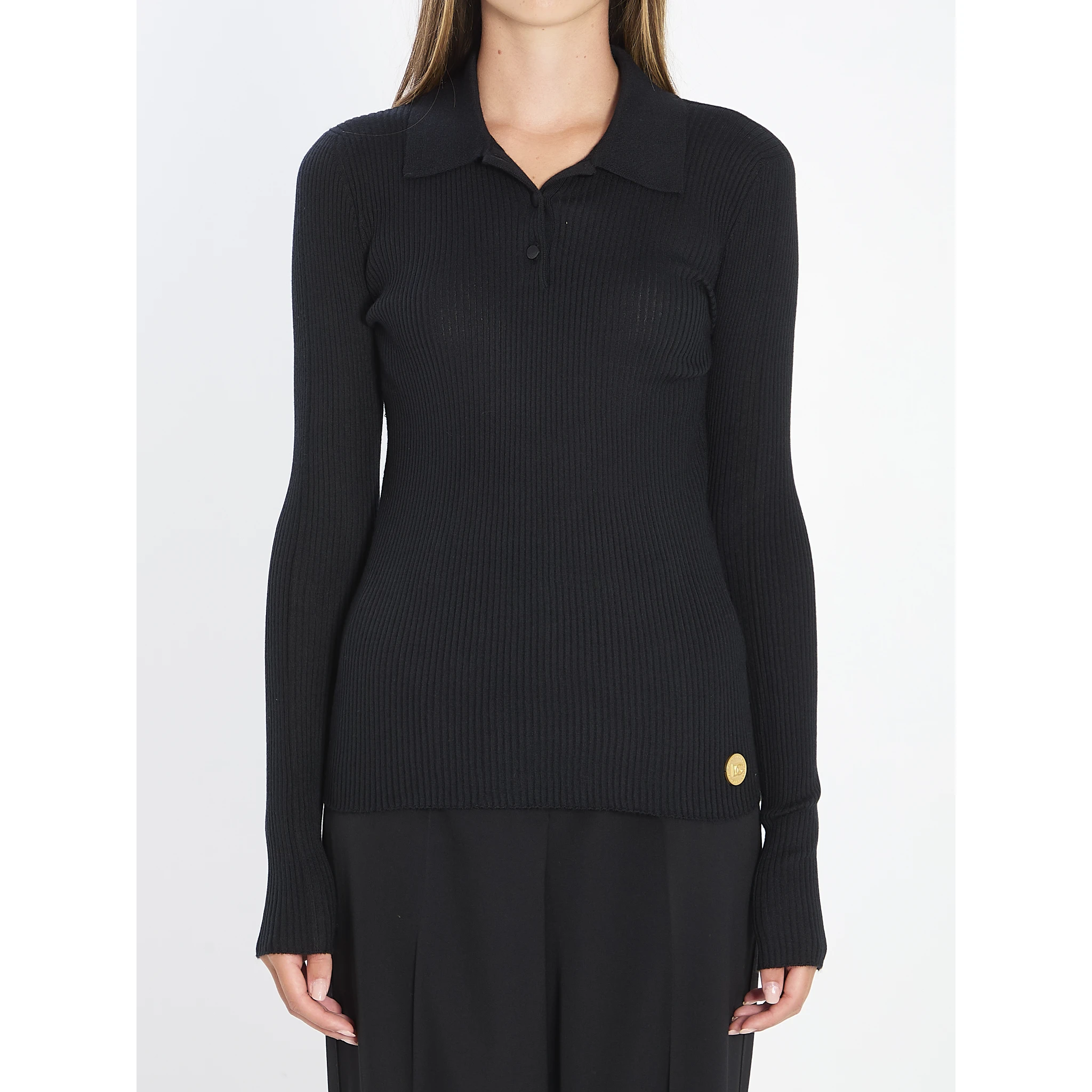 Long-sleeve polo shirt