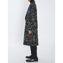 Double-breasted wool coat