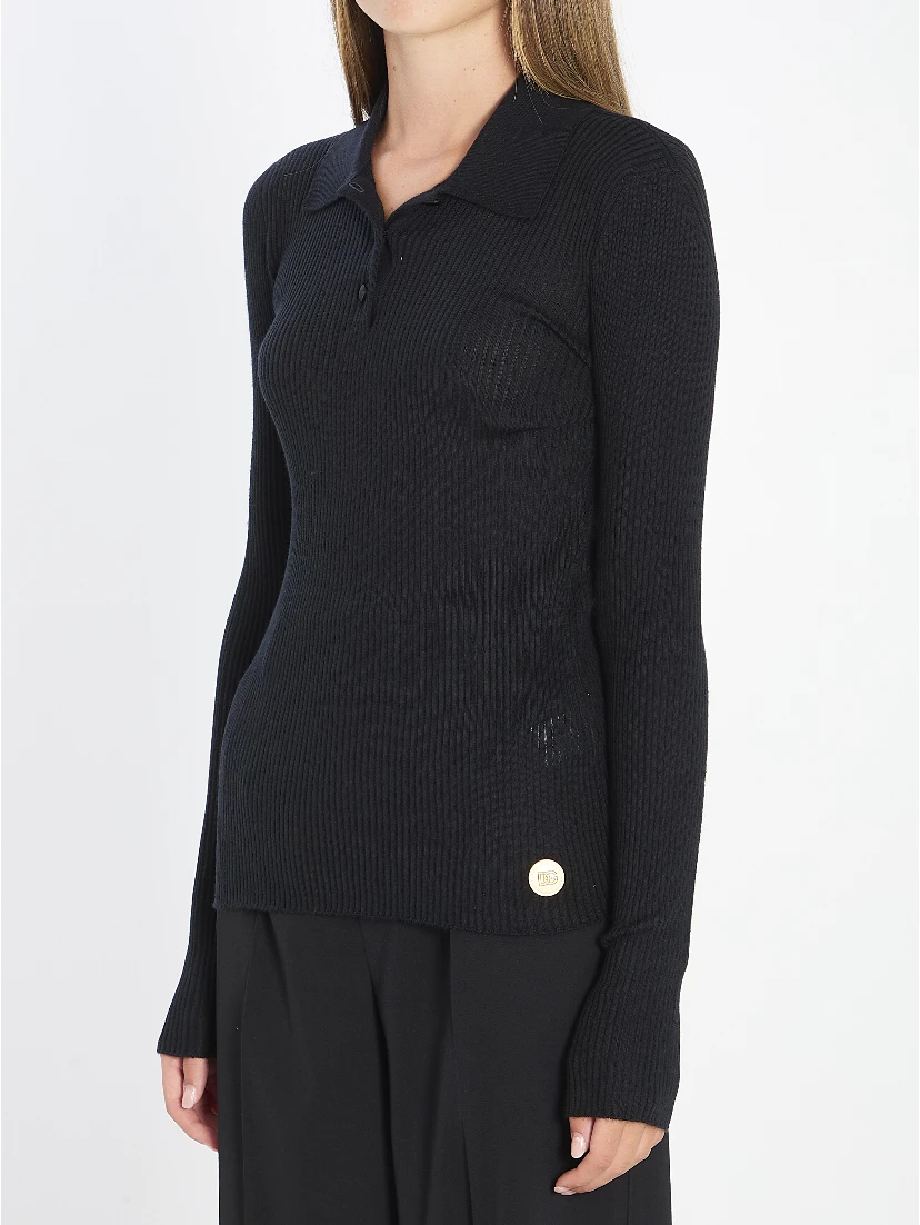 Long-sleeve polo shirt