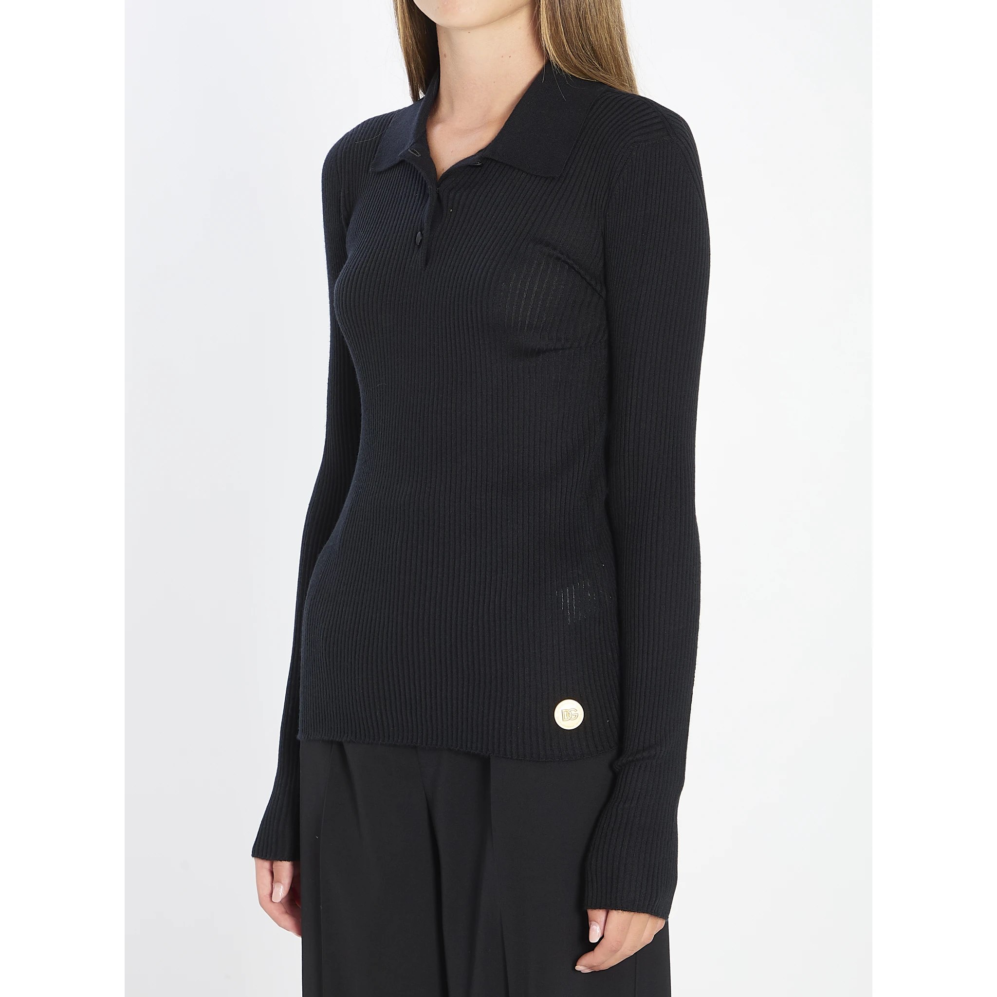 Long-sleeve polo shirt