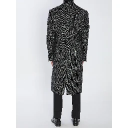 Double-breasted wool coat