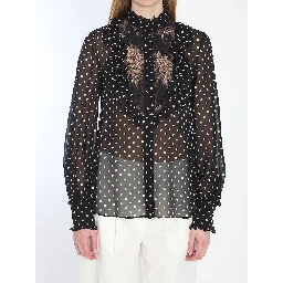 Shirt with polka dots