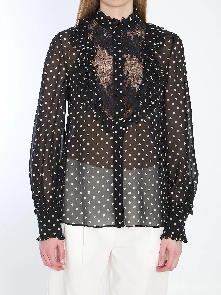 Shirt with polka dots