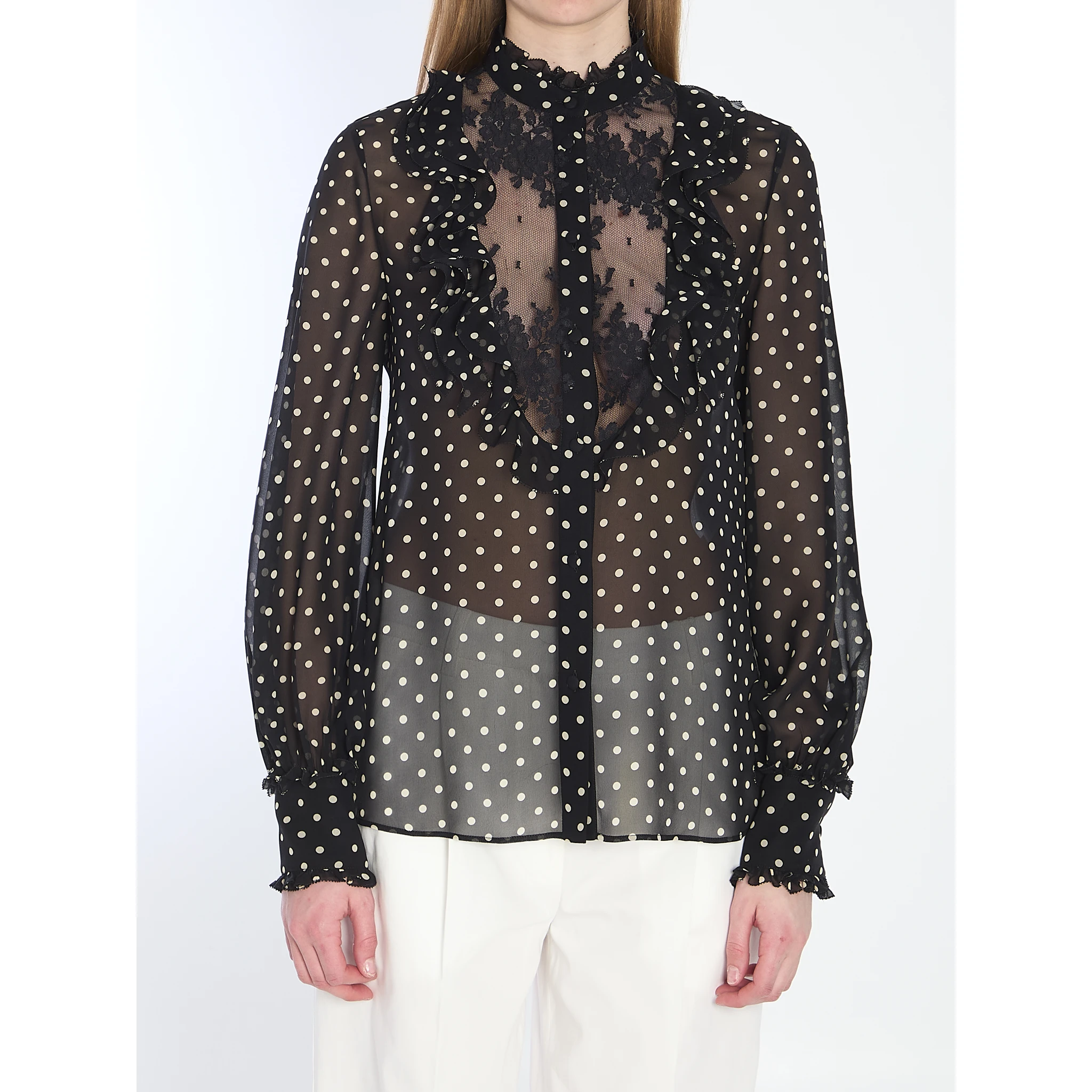 Shirt with polka dots