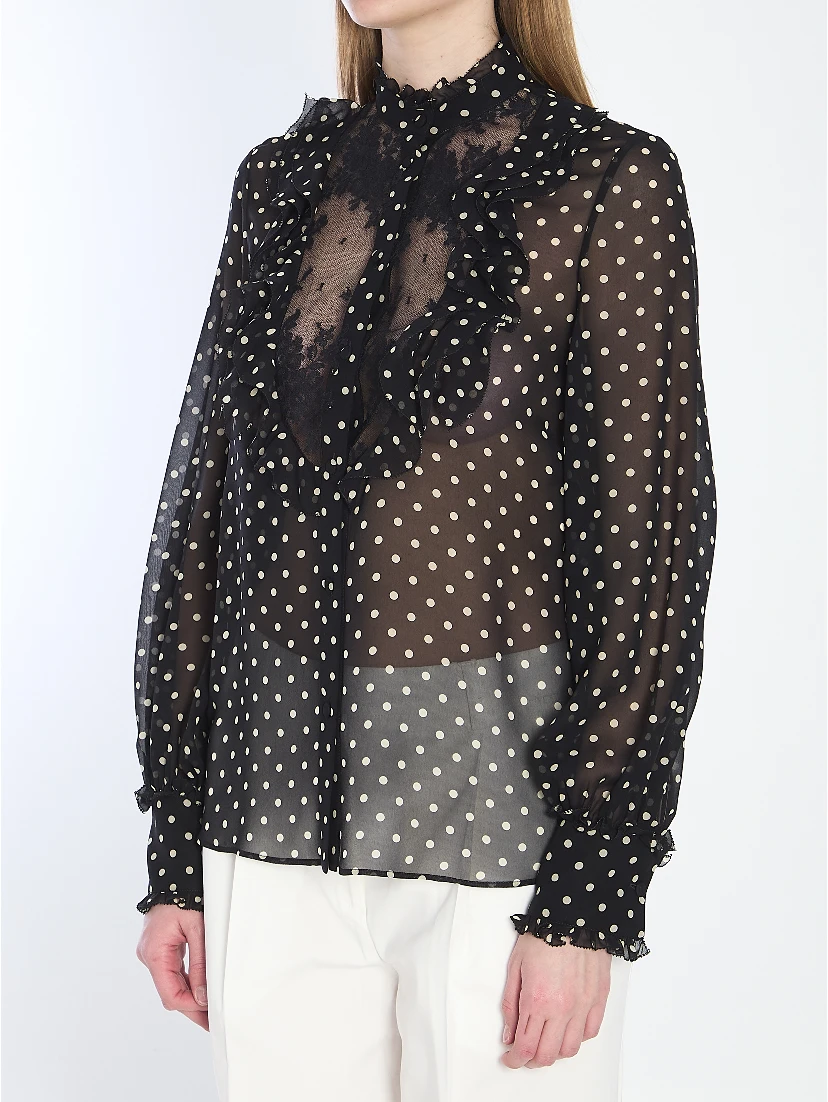Shirt with polka dots