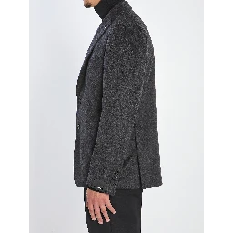 Single-breasted cashmere jacket