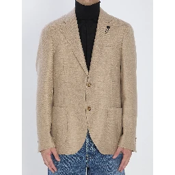 Single-breasted cashmere jacket