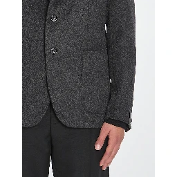 Single-breasted cashmere jacket