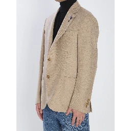 Single-breasted cashmere jacket