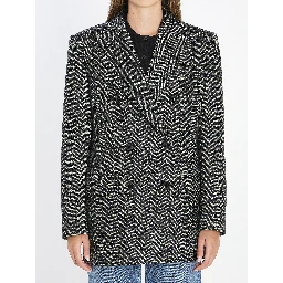 Double-breasted chevron jacket