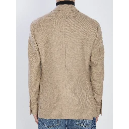 Single-breasted cashmere jacket