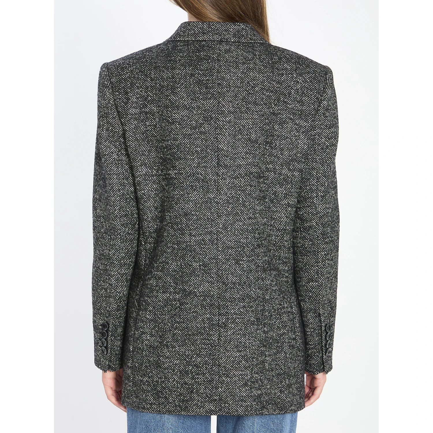 Double-breasted chevron jacket